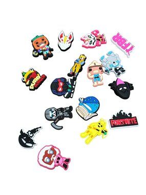 Fortnite-Themed Croc Charms Set Of 16 Assorted Characters & Designs